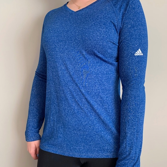 Blue Adidas Athletic Shirt Women's M - Picture 1 of 2